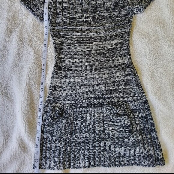 Black Gray Knit Sweater Bodycon dress - Picture 10 of 10